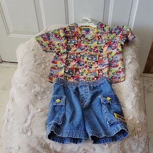 Disney Kids Colorful Cartoon Shirt